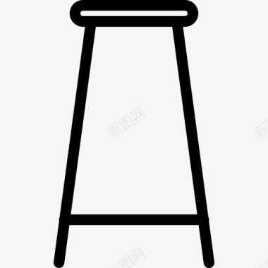 吧台凳家用和家具元件直线型图标图标