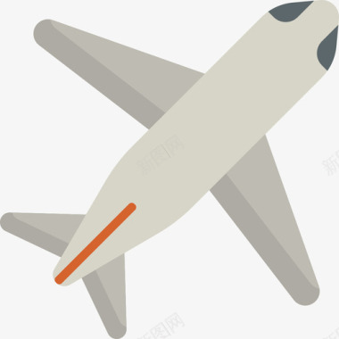 飞机旅行和冒险扁平图标图标