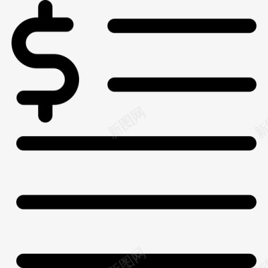 美元符号电子商务集线性图标图标