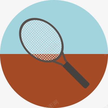 网球运动5圆圈平图标图标