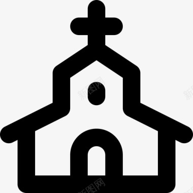 房地产教堂房地产收藏直系图标图标