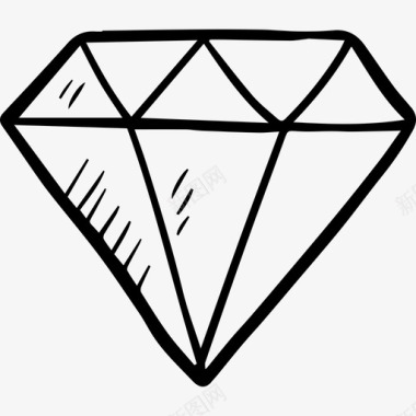 钻石时尚手绘爱情元素图标图标