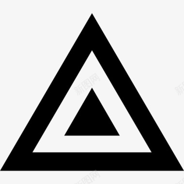 三角形抽象字形填充图标图标