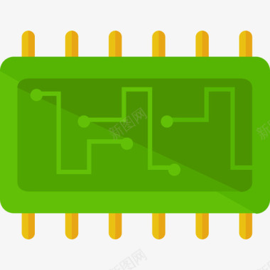 芯片微芯片电子5平板图标图标