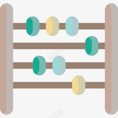 照顾婴儿算盘可爱的婴儿玩具扁平的图标图标