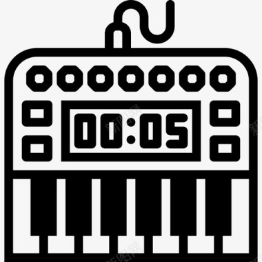 木质钢琴钢琴音乐集2线性图标图标