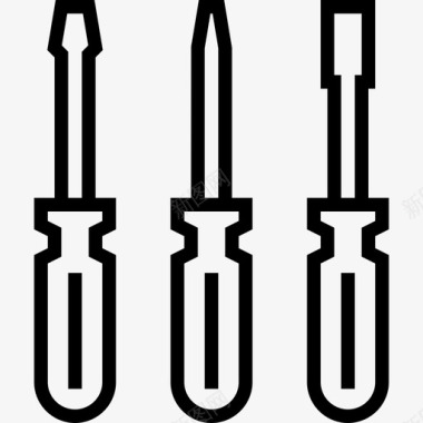 螺丝刀工具螺丝刀施工工具2线性图标图标