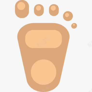 脚印婴儿2扁平图标图标