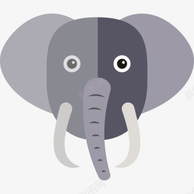 大象动物可爱的动物元素图标图标