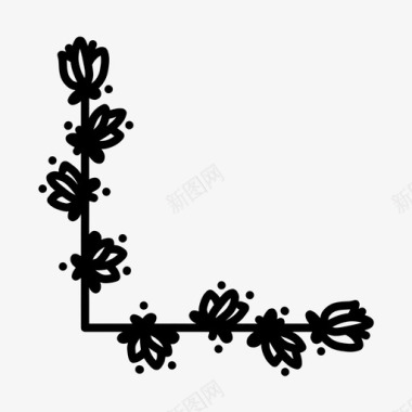 花和叶角花叶图标图标