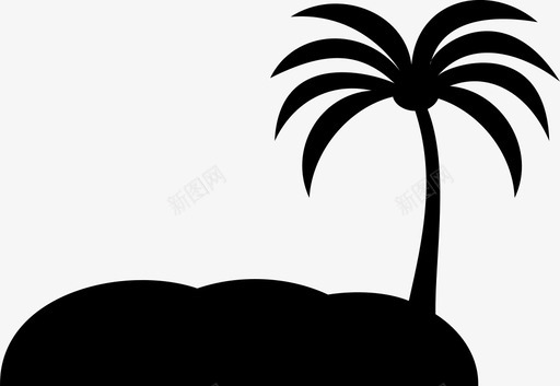 大王椰子树岛海滩椰子树图标图标