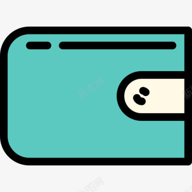 钱包电子商务图标集合线性颜色图标