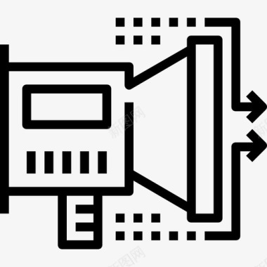 小清新促销促销数字营销线性图标图标