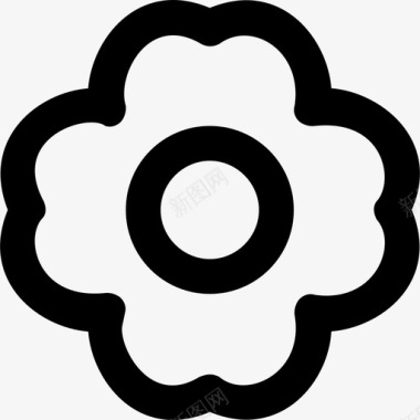 花朵自然图标系列醒目圆形图标