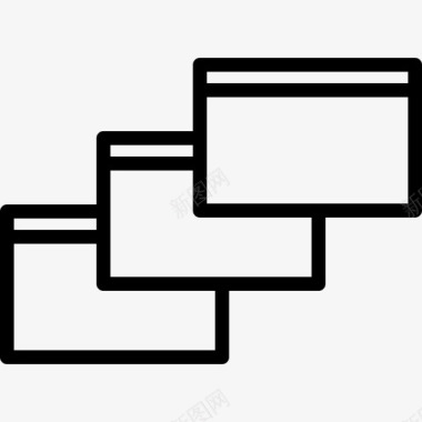 集合箱浏览器网页标集合线性图标图标