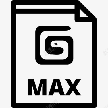 Max文件类型3线性图标图标