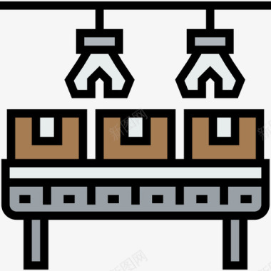 工业线路板工业机器人工业2线性颜色图标图标