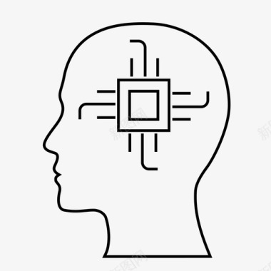 智能人工人工智能芯片图标图标