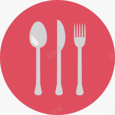 餐具家用电器圆形平面图标图标