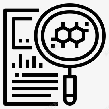 放大镜观察研究分析观察图标图标