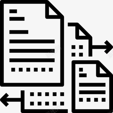 储水式病毒式数字化营销线性化图标图标