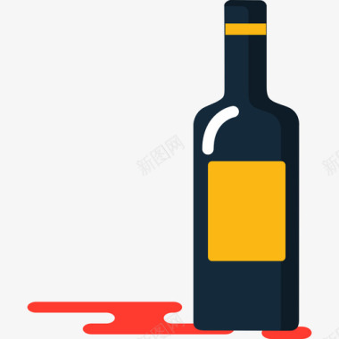 酒瓶彩色杂项图标扁平图标