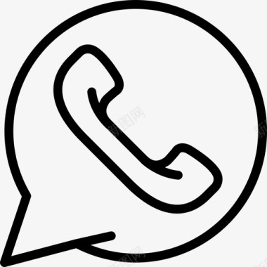 对话Whatsapp对话集线性图标图标
