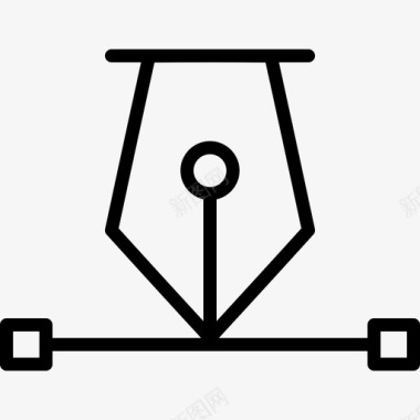 钢笔平面元素线条图标图标