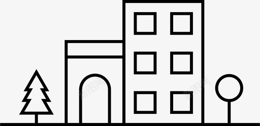 城市建筑物建筑物城市房屋图标图标