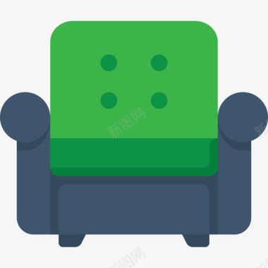 扶手加高扶手椅家居元素平板图标图标