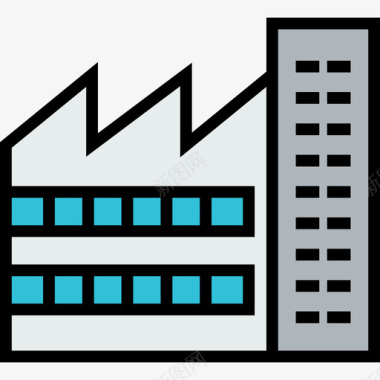 工业工厂工业2线颜色图标图标