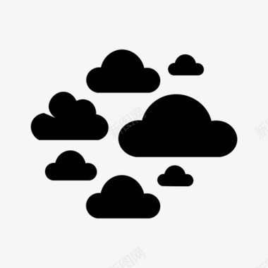 云分离云天空云图标图标