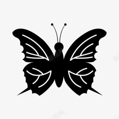 蝴蝶飞翔昆虫图标图标