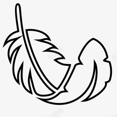 标识logo设计羽毛绒毛轻质图标图标