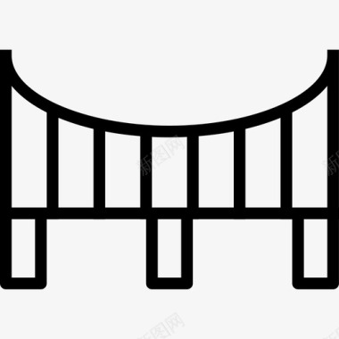 桥梁桥梁建筑编译线性图标图标