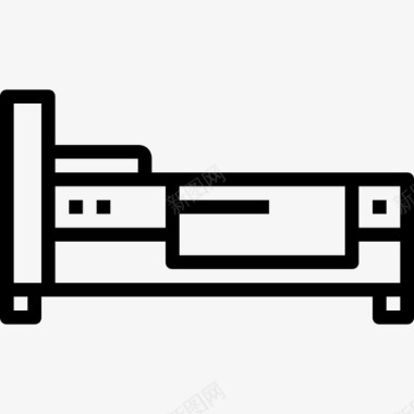 床照床家用设备线性图标图标