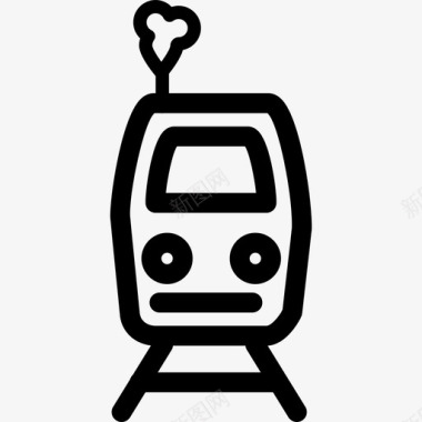 公共交通标识公共交通旅行和运输资产线性图标图标