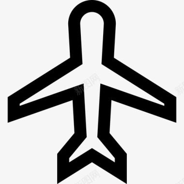 飞机商务元素2直线型图标图标