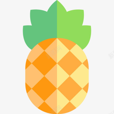 菠萝菠萝食品套装2扁平图标图标