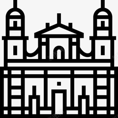 波哥大教堂地标4直线形图标图标