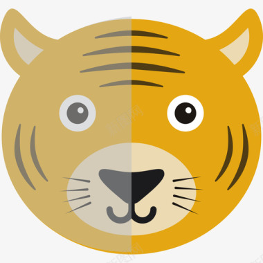 老虎动物可爱的动物元素图标图标
