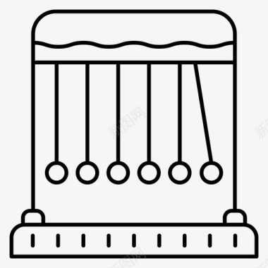 玩具匕首牛顿摇篮孩子钟摆图标图标
