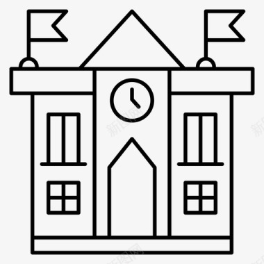 房地产学校建筑大学图标图标