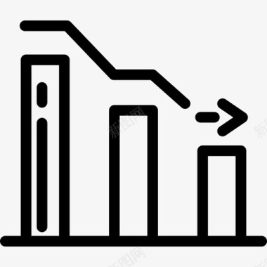 矢量素素材统计学生态学要素2线性图标图标