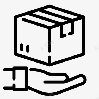 装运和交货保护包装交货装运图标图标