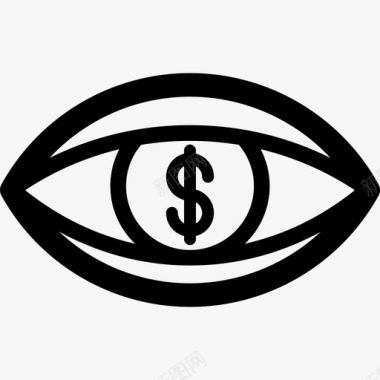 眼睛商业银行和金融元素图标图标