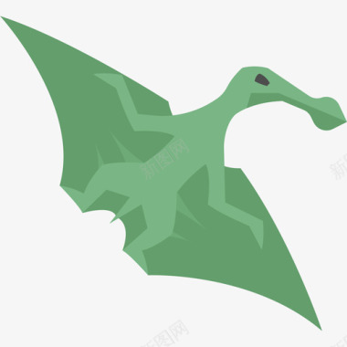 翼龙恐龙扁平图标图标