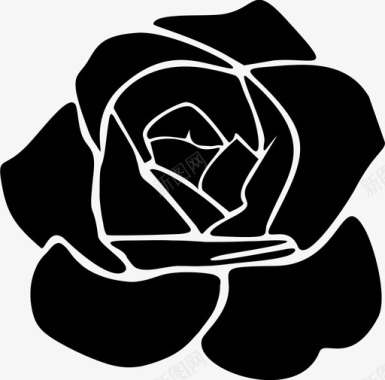 红色玫瑰美丽芳香图标图标