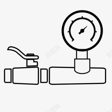 铜球阀末端试水阀图标