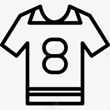 足球运动衫运动系列直纹图标图标